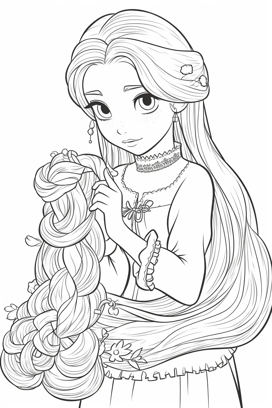 Tangled rapunzel coloring pages