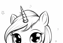 Unicorn my little pony coloring pages