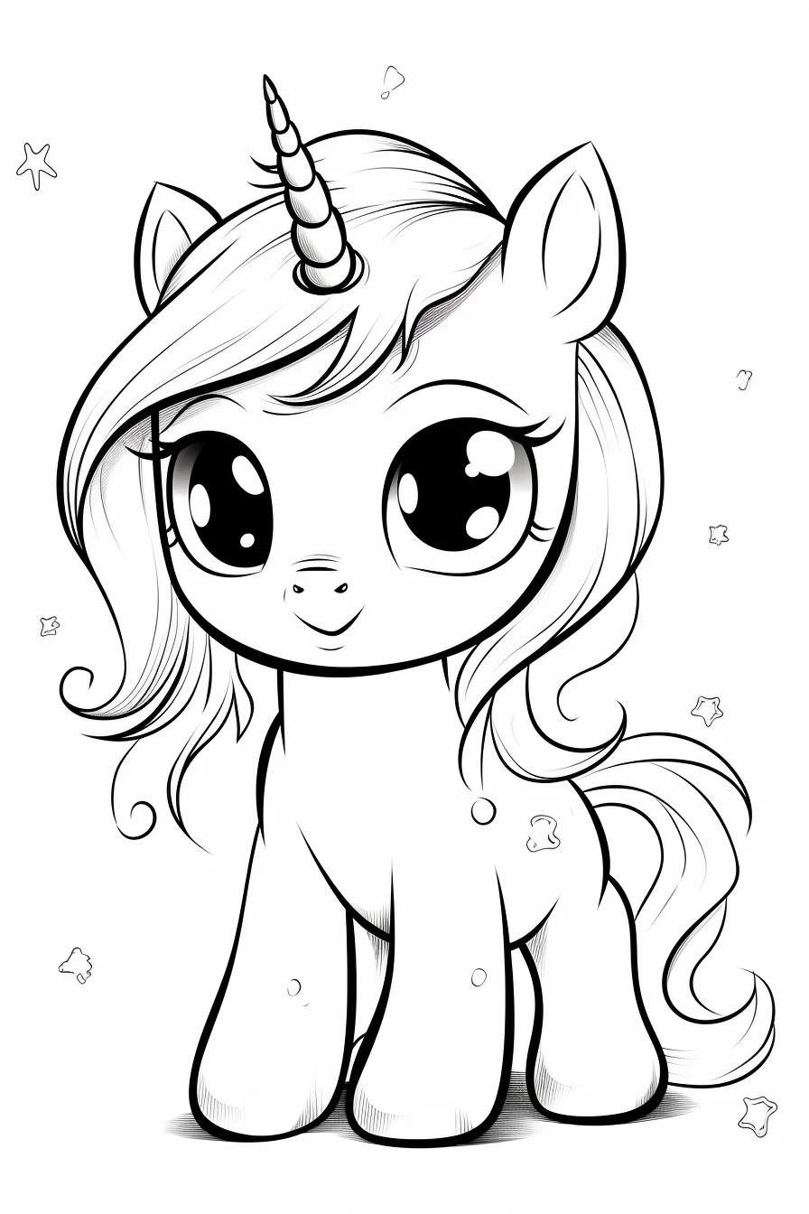 Unicorn my little pony coloring pages