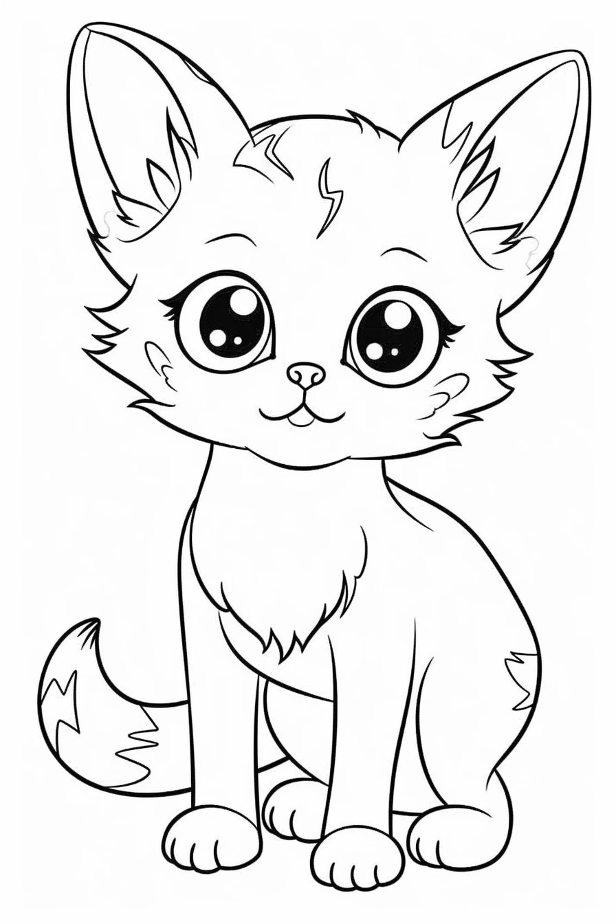 Baby easy cute animal coloring pages