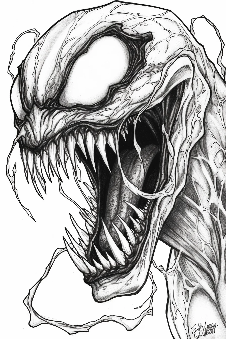 Carnage coloring pages venom spiderman