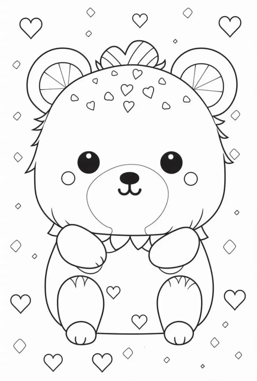 Cute Bear Coloring Pages