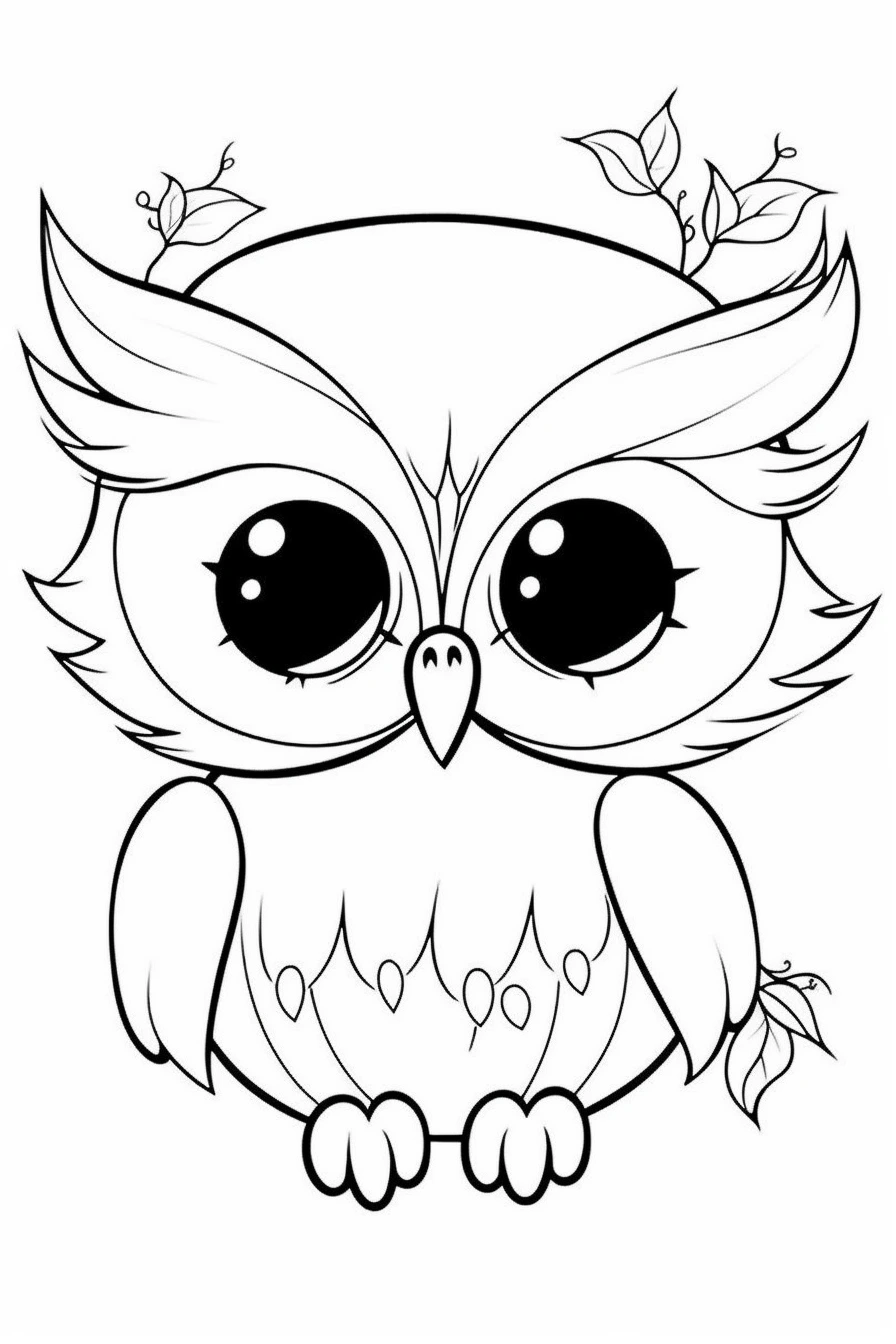 Cute Owl Coloring Pages for Kids