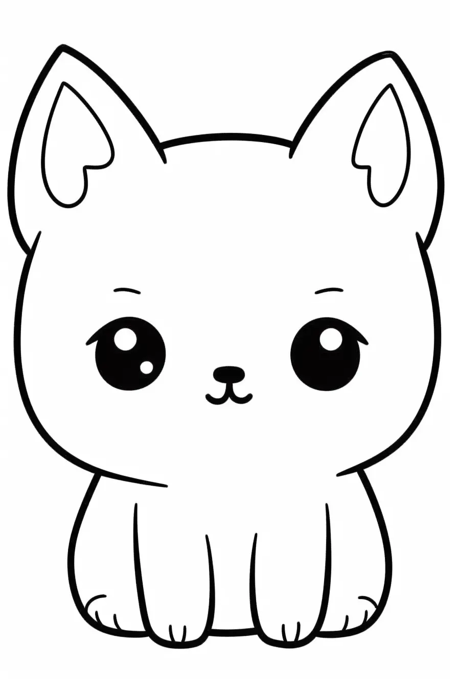 Easy Cute Animal Coloring Pages
