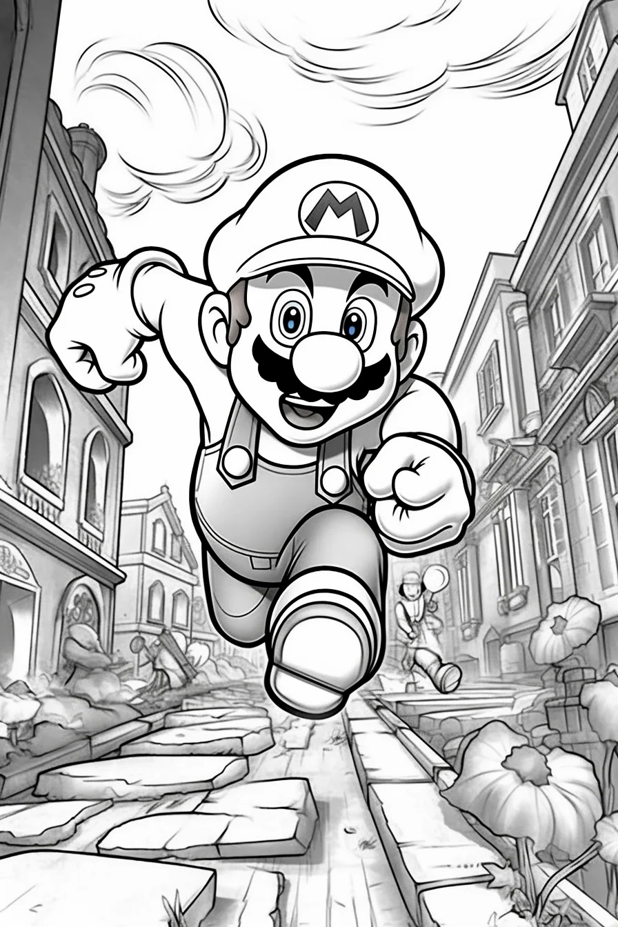 Easy The Super Mario Bros Movie coloring pages printable