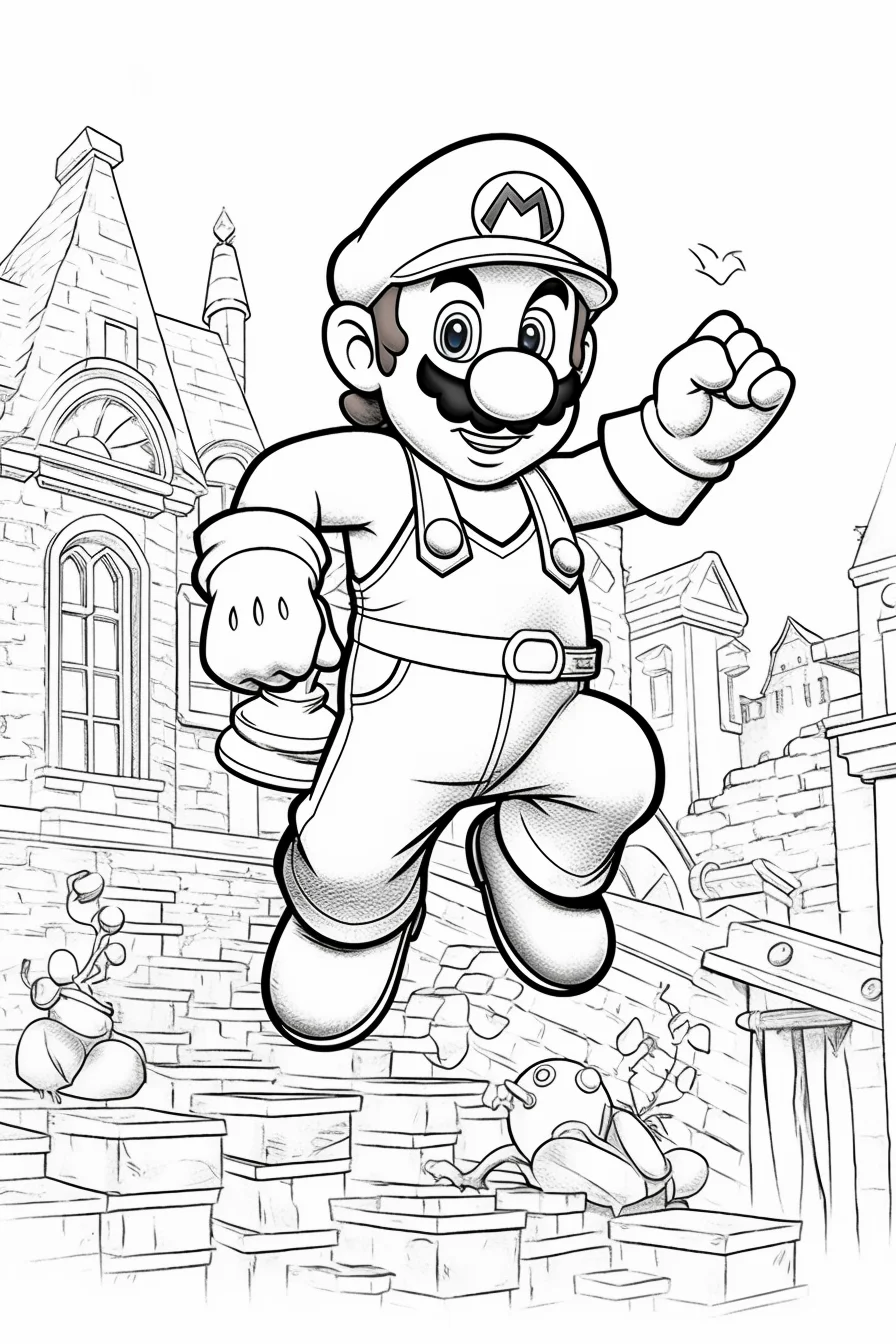 Easy The Super Mario Bros. Movie coloring pages free