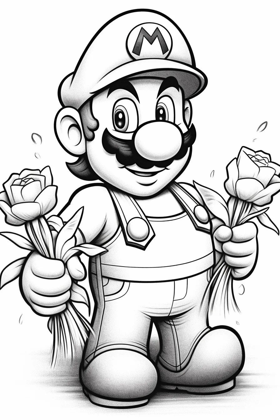 Easy The Super Mario Bros. Movie coloring pages printable