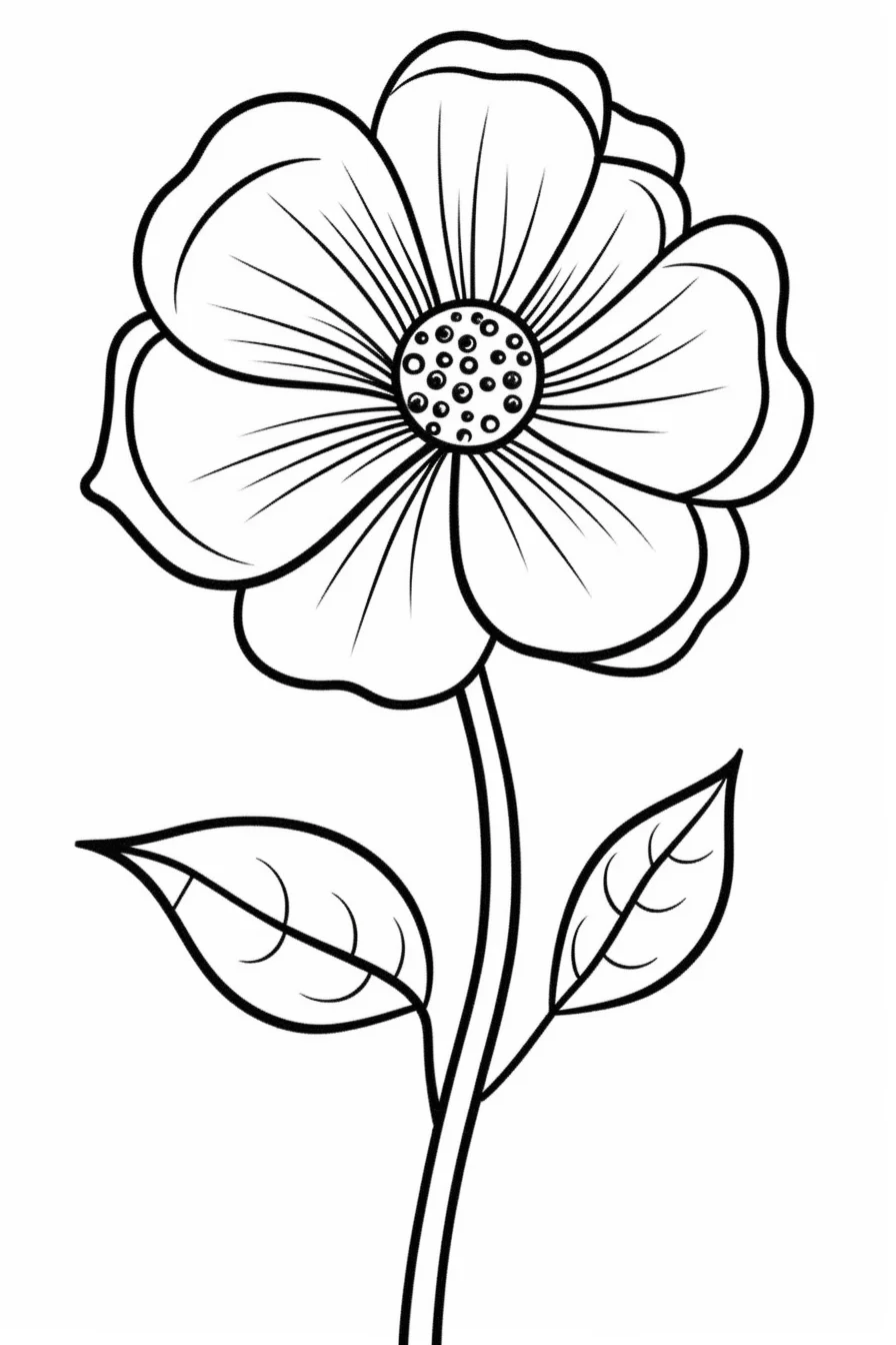 Flower coloring pages for kids free printable