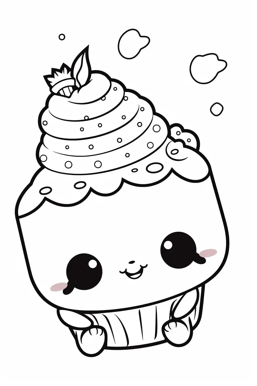 Food Kawaii Cute Coloring Pages