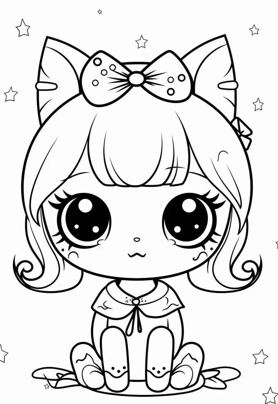 Girl Cute Coloring Pages