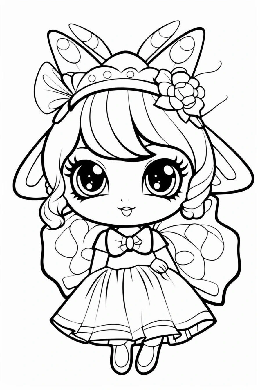Girl cute coloring pages