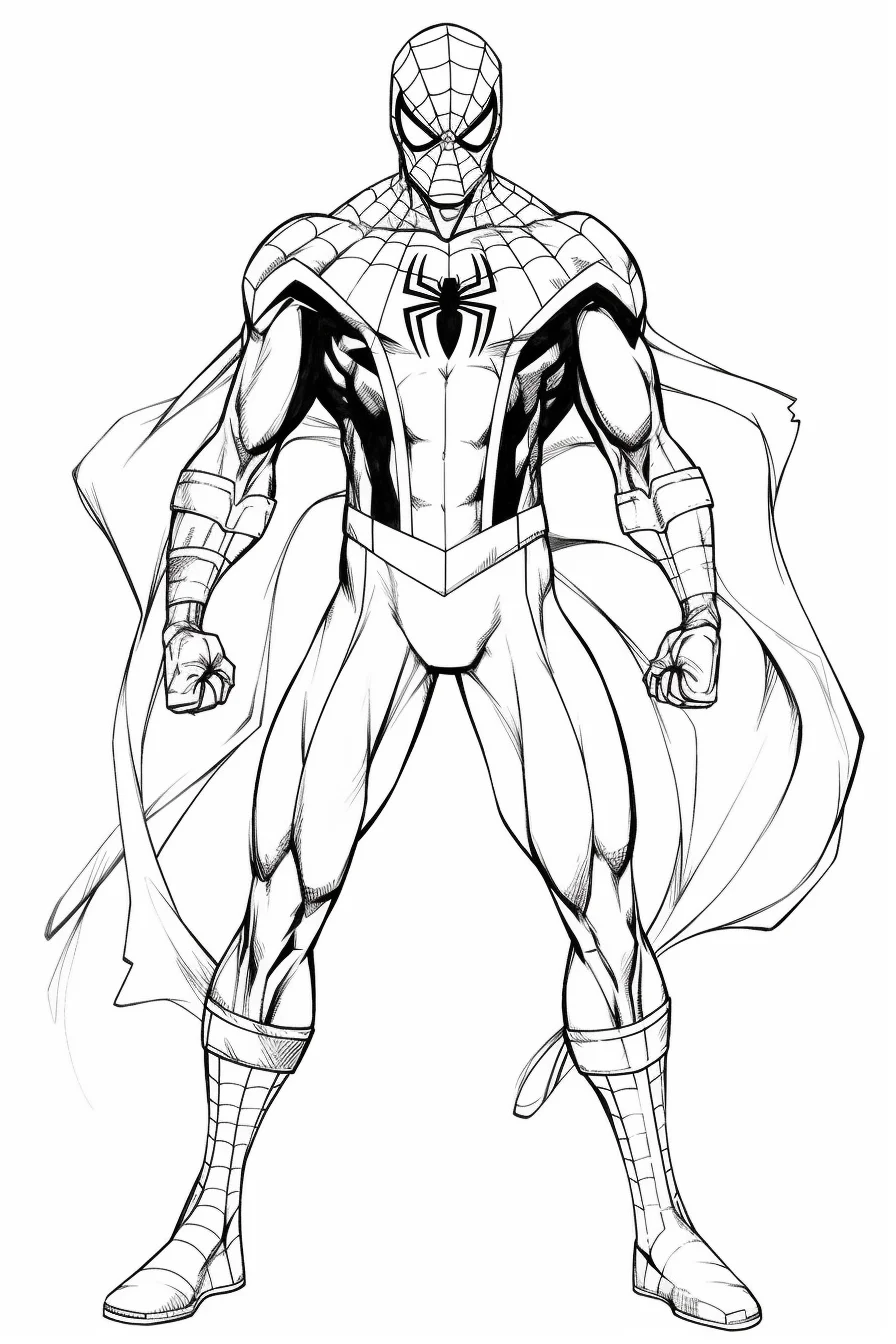 Iron spiderman coloring pages