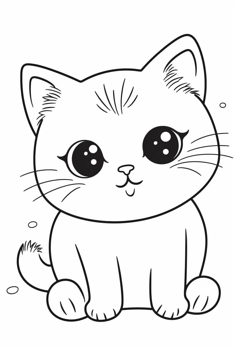 Kawaii cute animal coloring pages for kids
