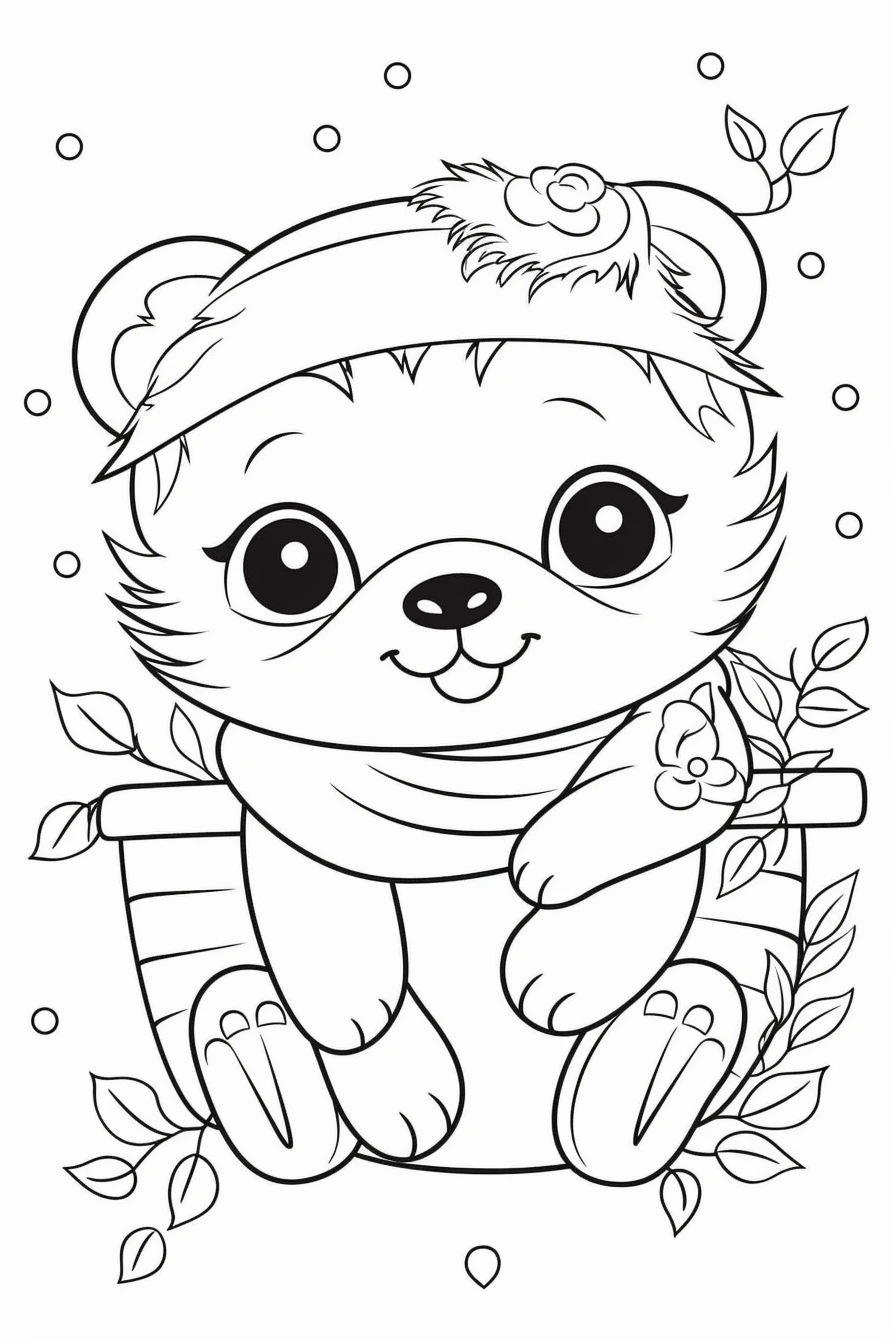 Printable coloring pages animals cute