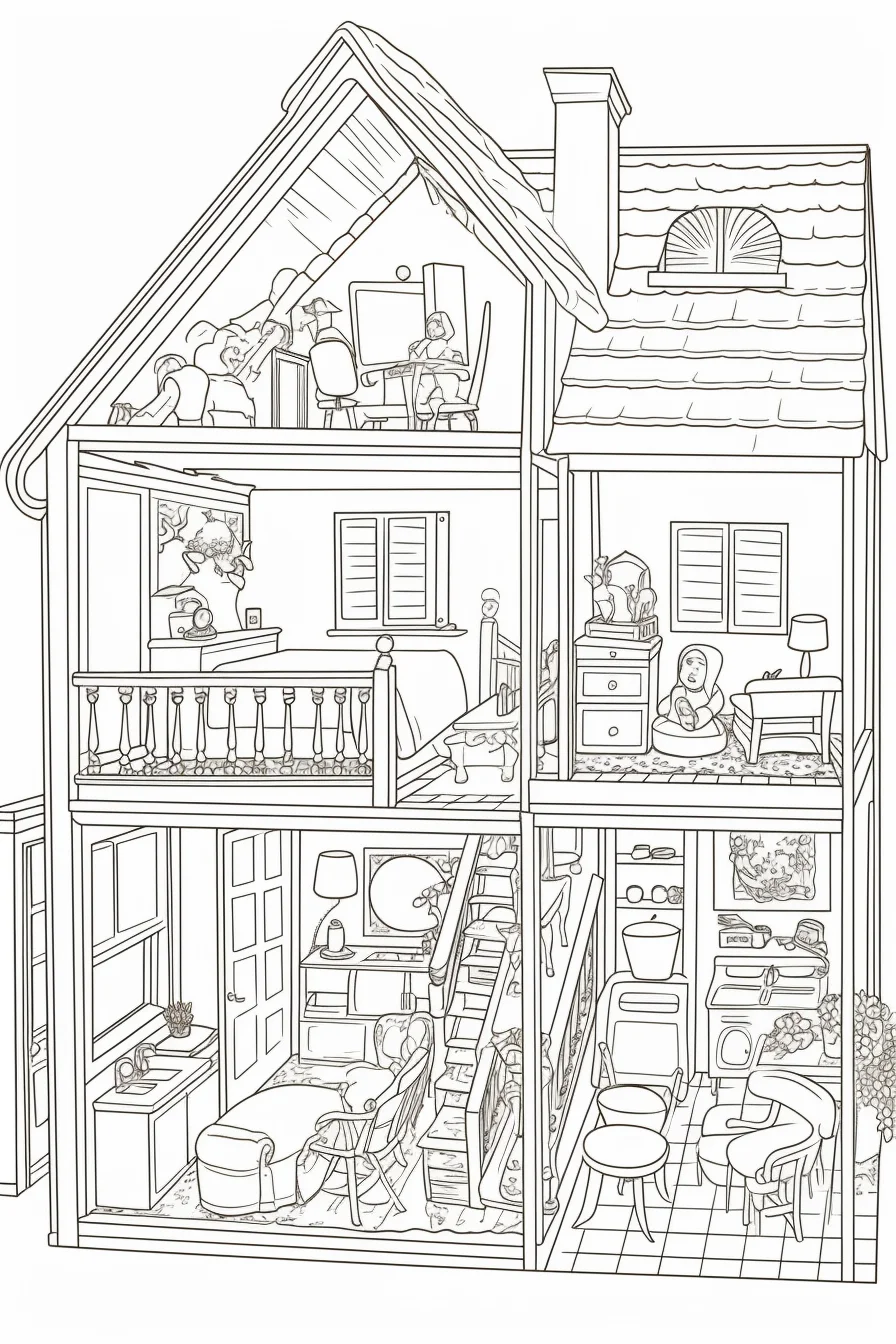 Printables gabby's dollhouse coloring pages