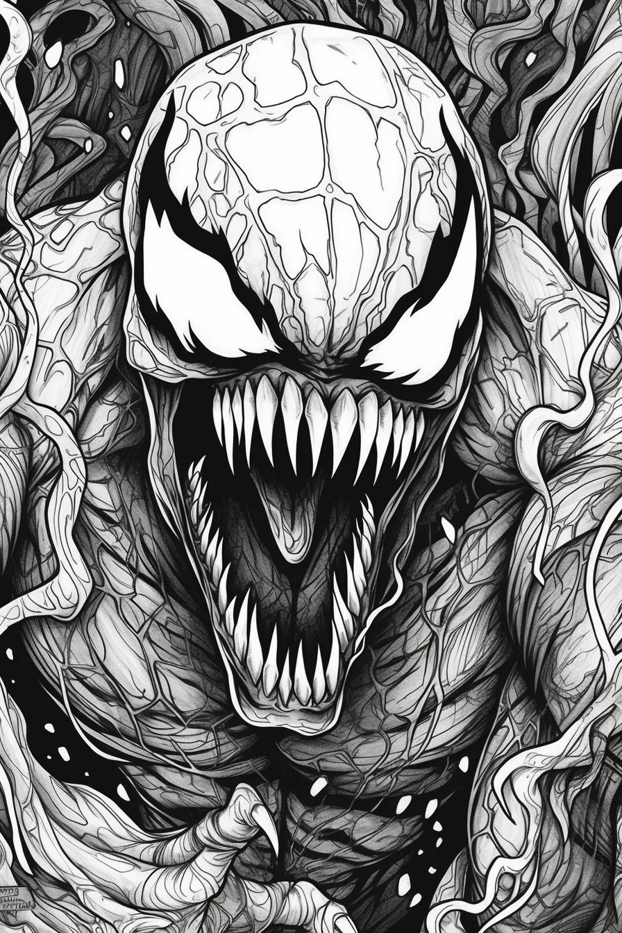 Spiderman venom coloring pages free printable