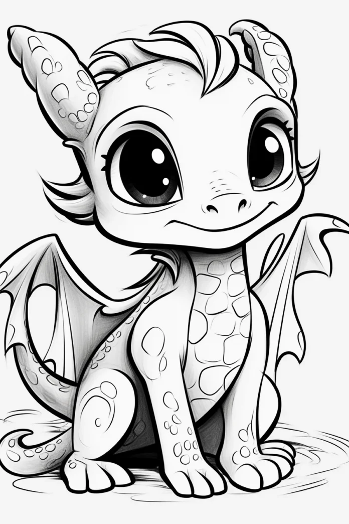baby easy dragon coloring pages