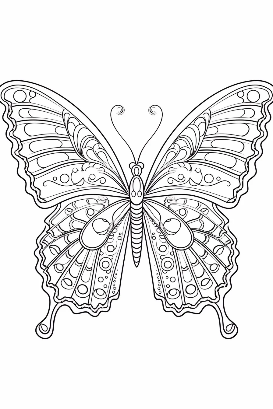 beautiful butterfly coloring pages for kids