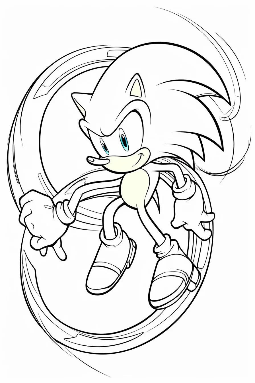 classic sonic coloring pages