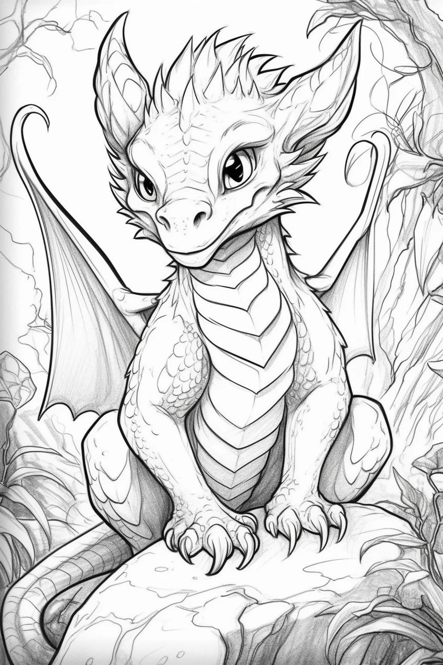 cool dragon coloring pages for kids