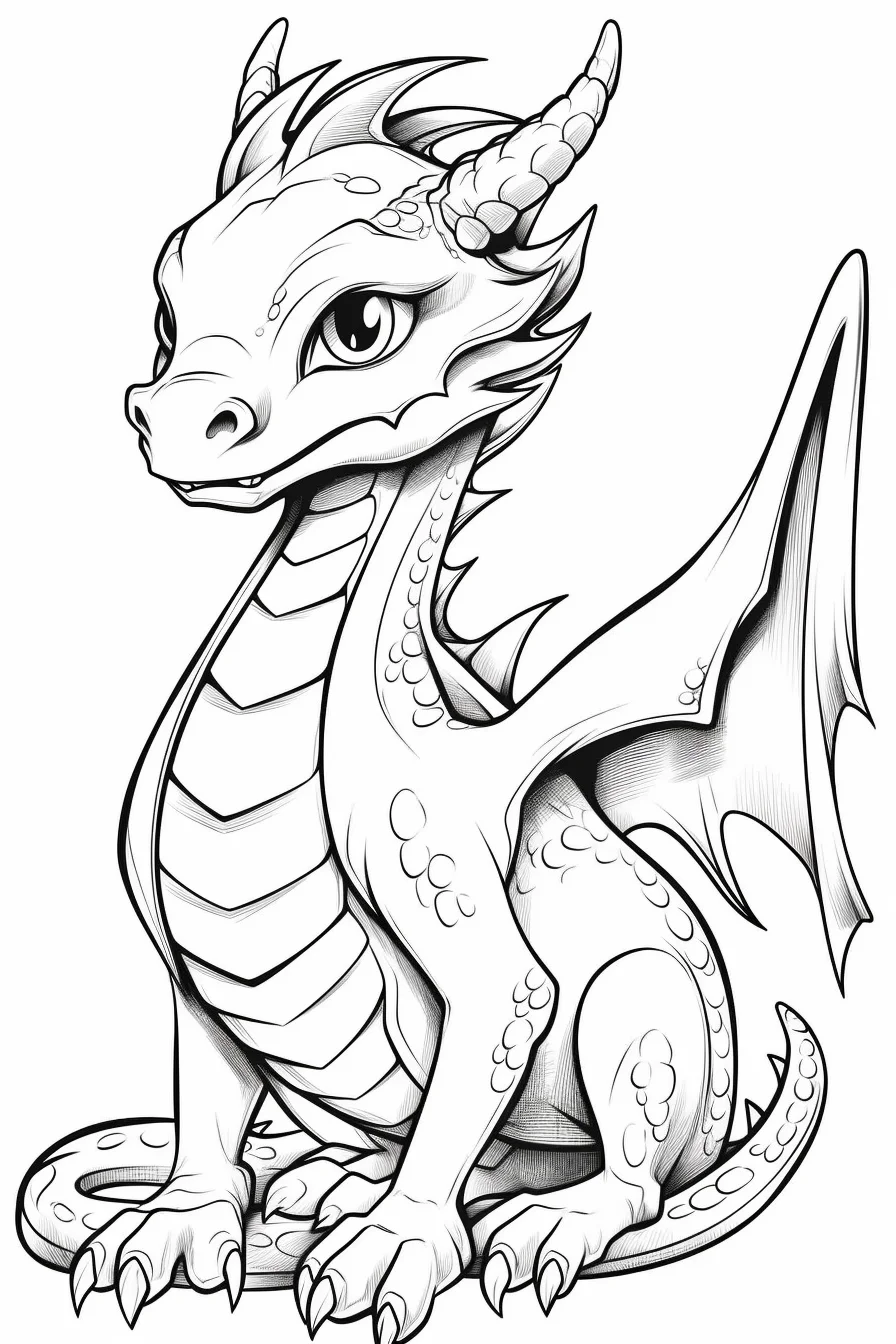 cool fire dragon coloring pages
