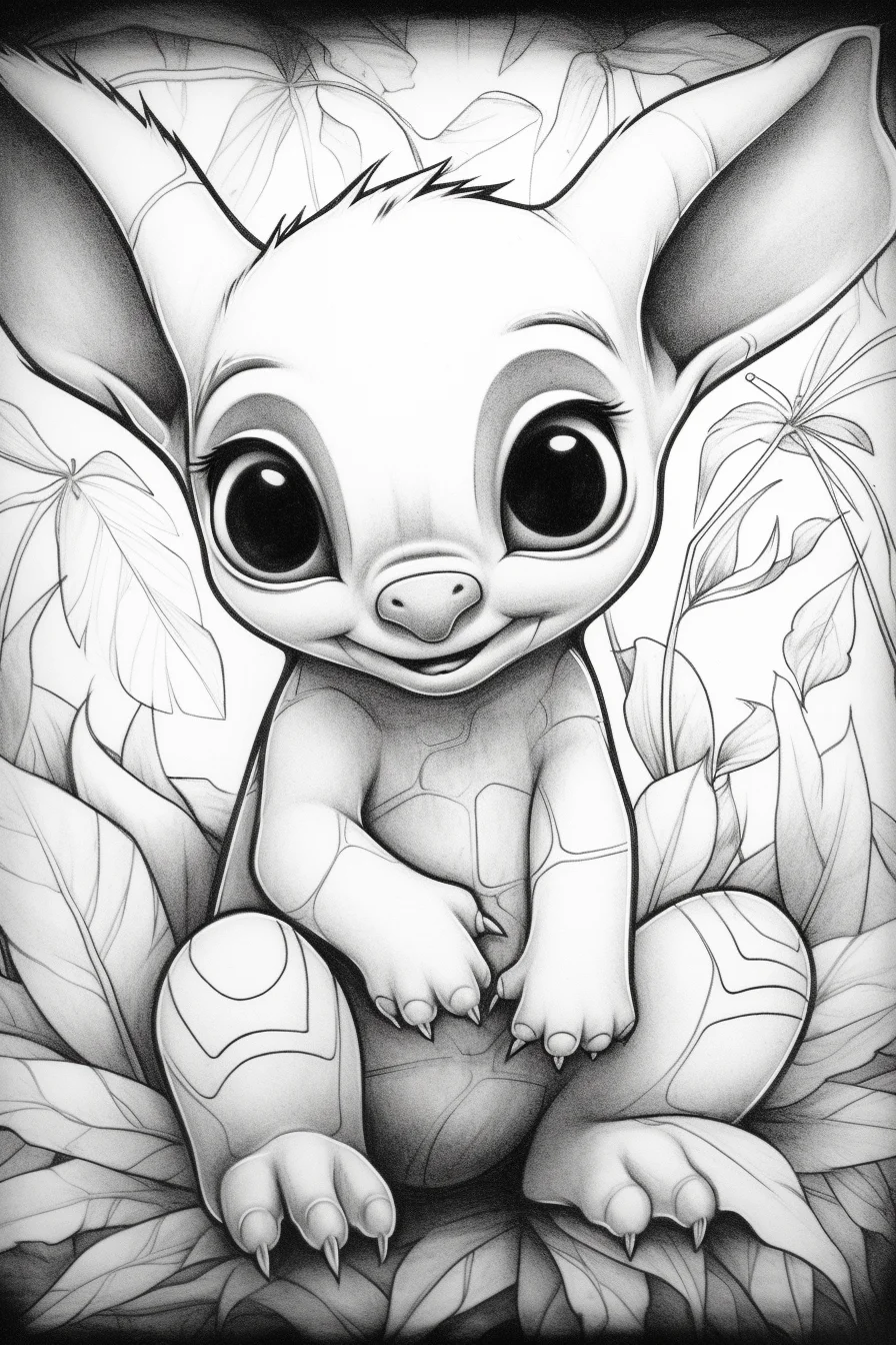 cute baby stitch coloring pages