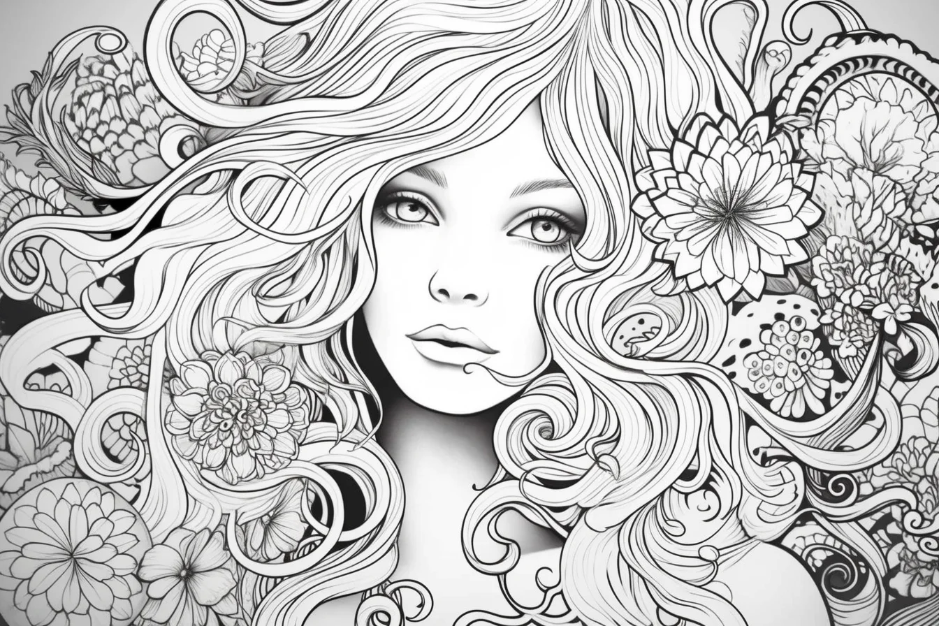 cute cool girl realistic girl coloring pages