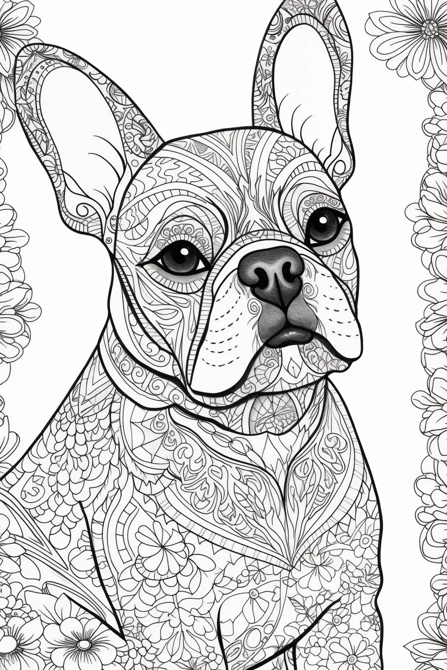 cute dog coloring pages for adults