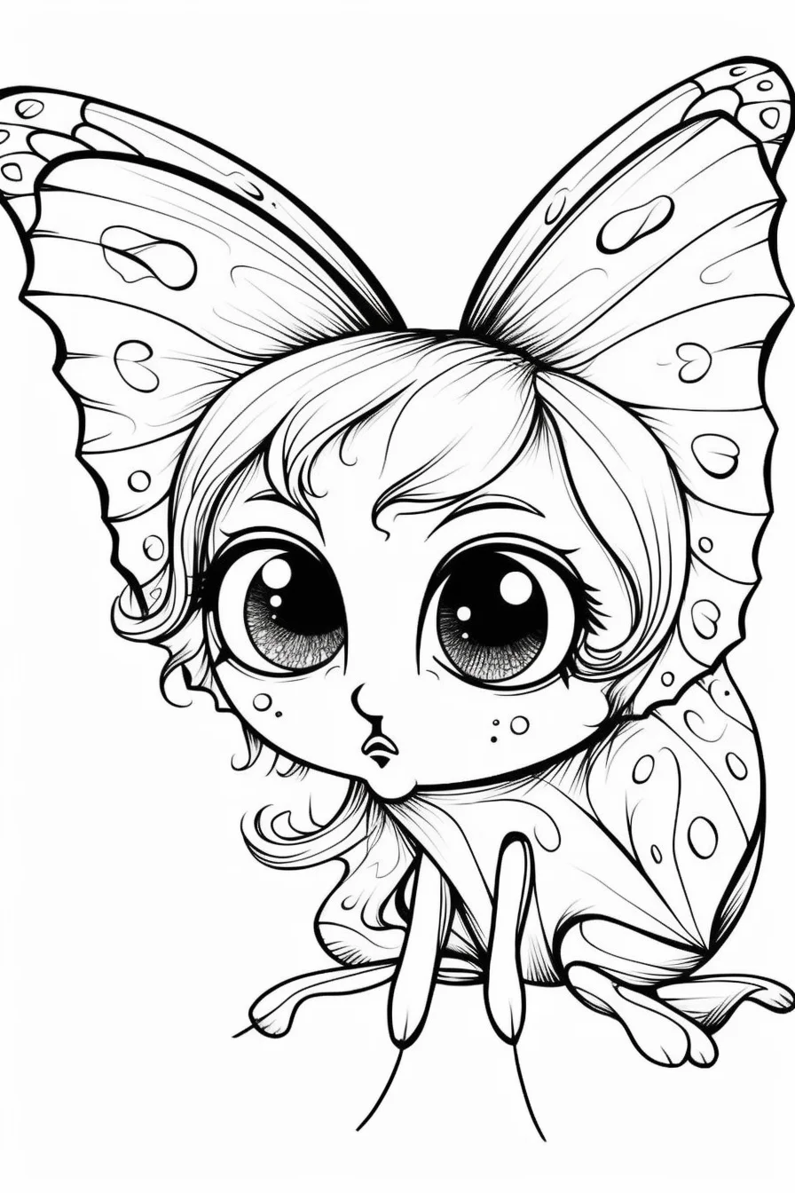 cute easy cute butterfly coloring pages