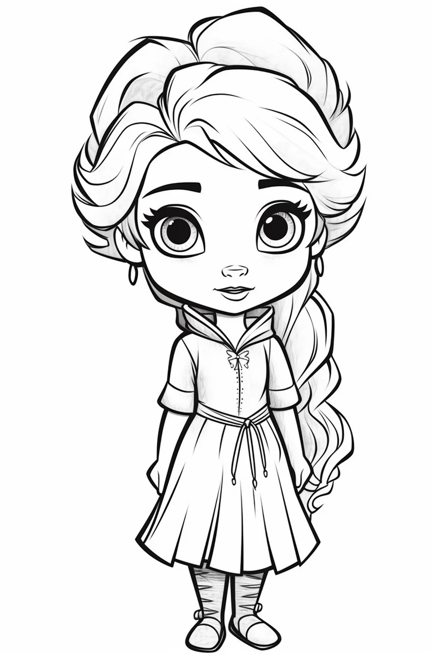 cute elsa coloring pages for kids