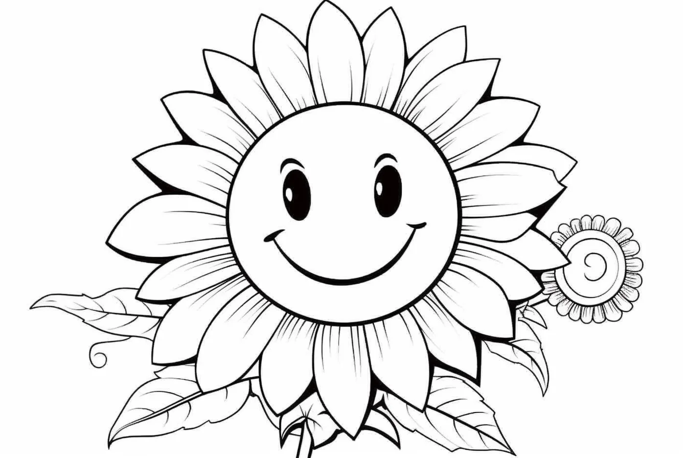 cute flower coloring pages