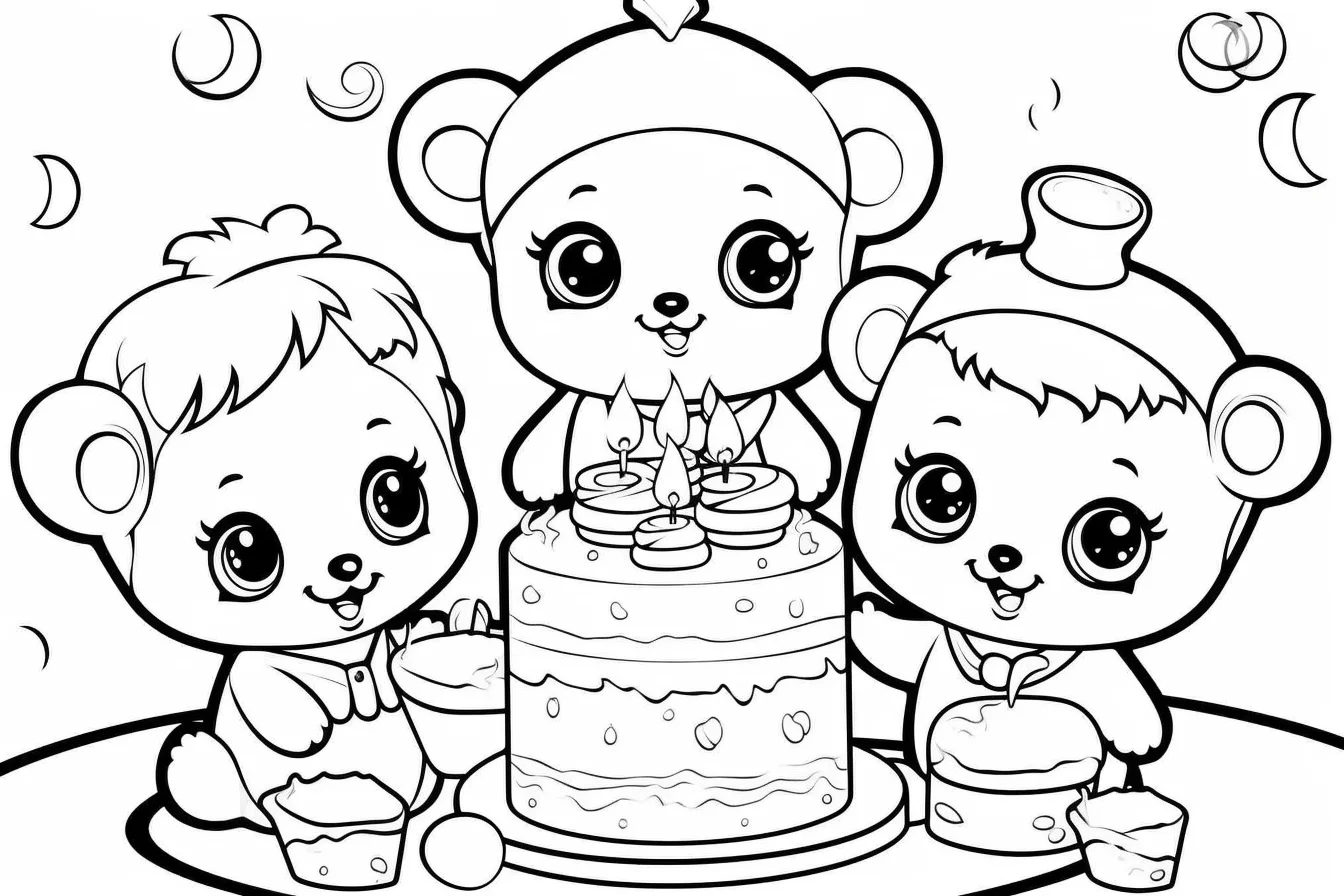 cute happy birthday coloring pages