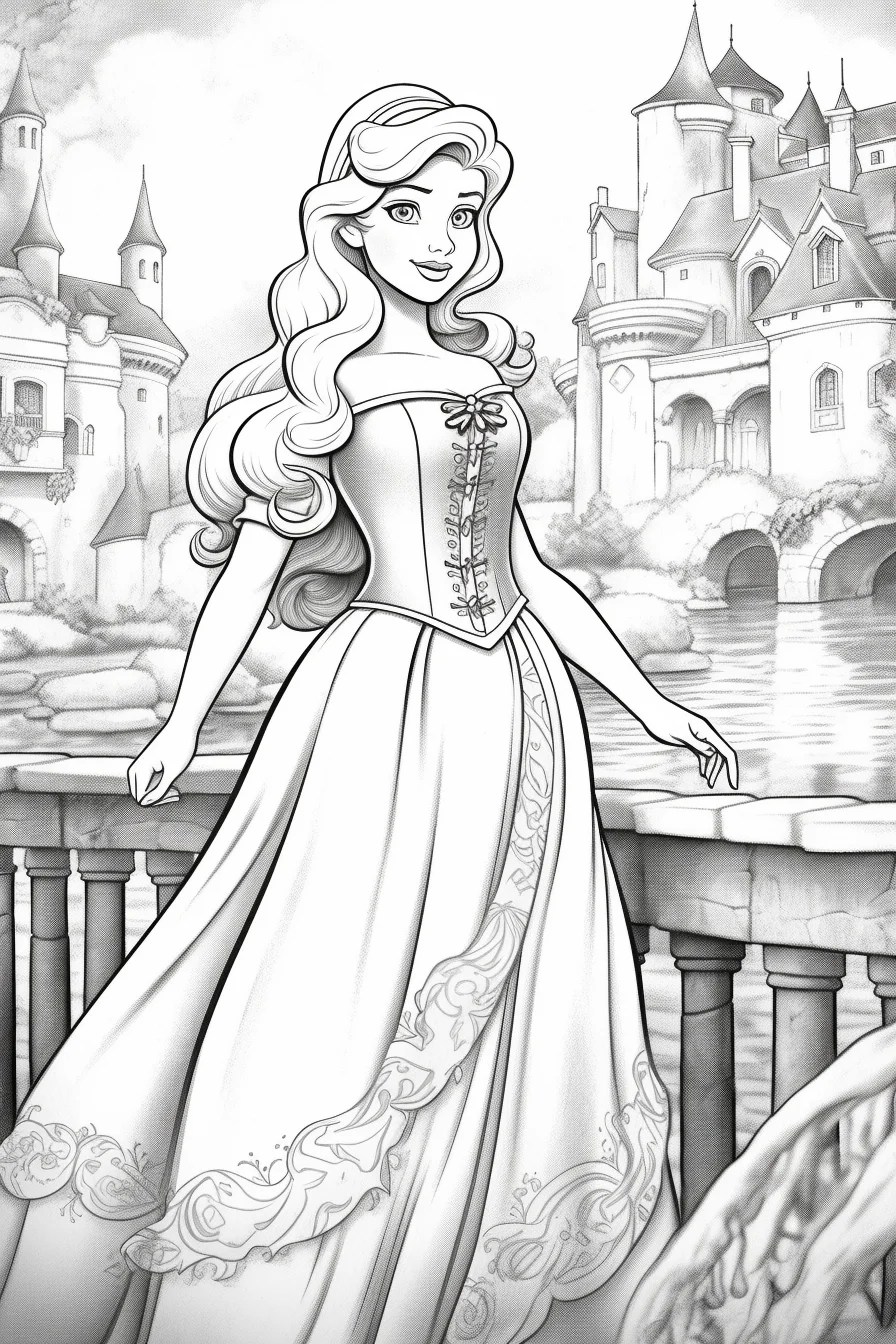 disney princess colouring pages belle