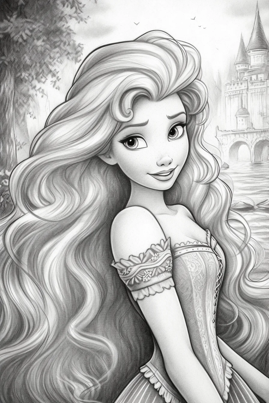 disney princess colouring pages to print