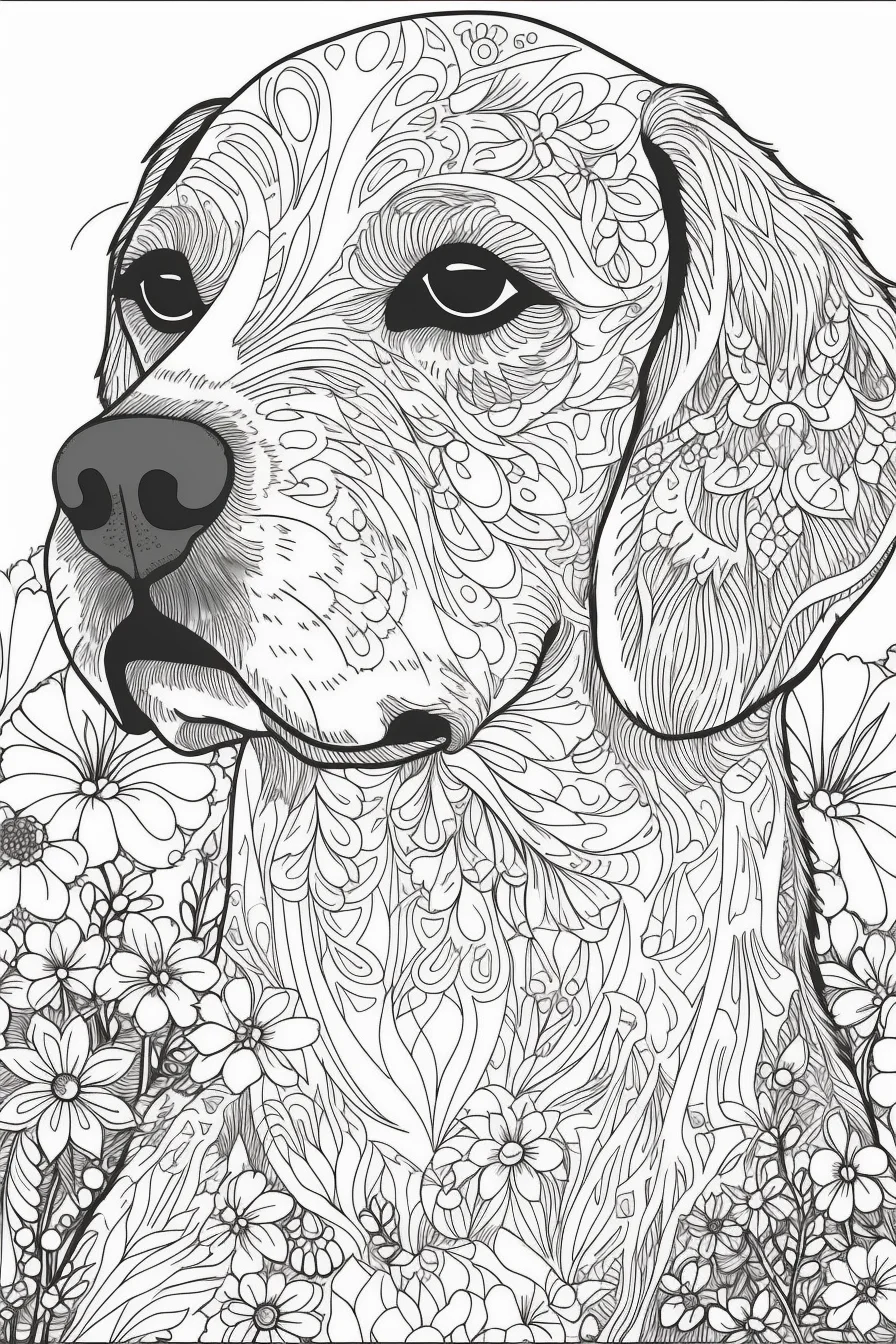 dog coloring pages for adults
