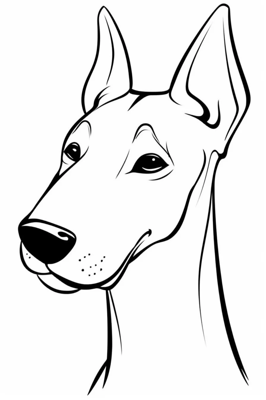 dog easy animal coloring pages