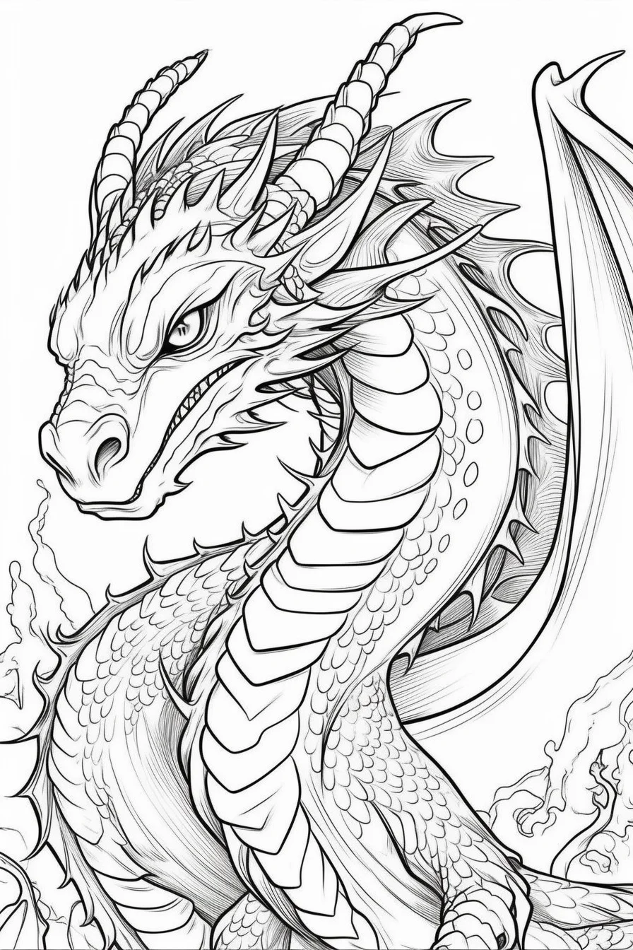 dragon coloring pages for adults