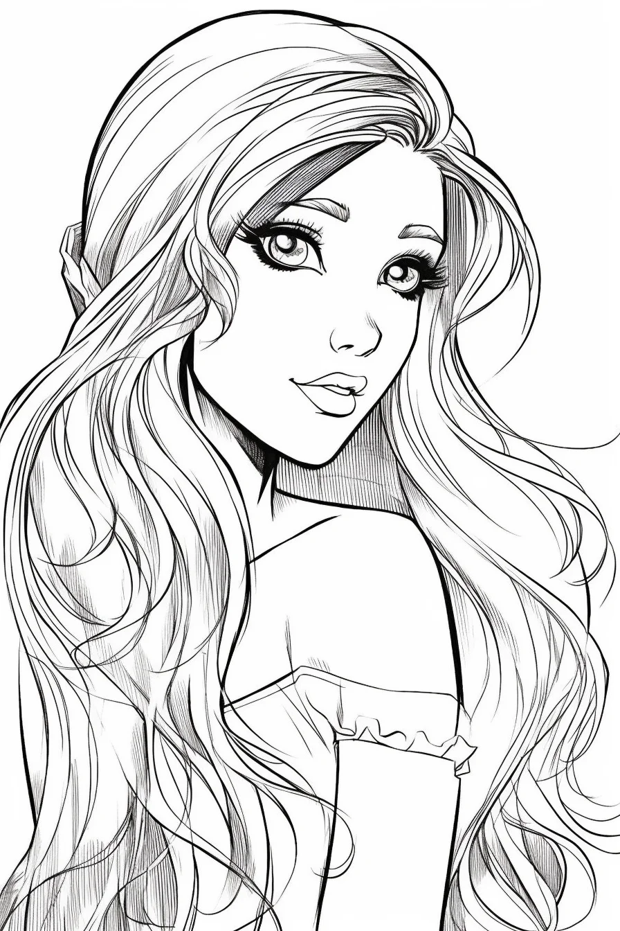 easy barbie printable coloring pages