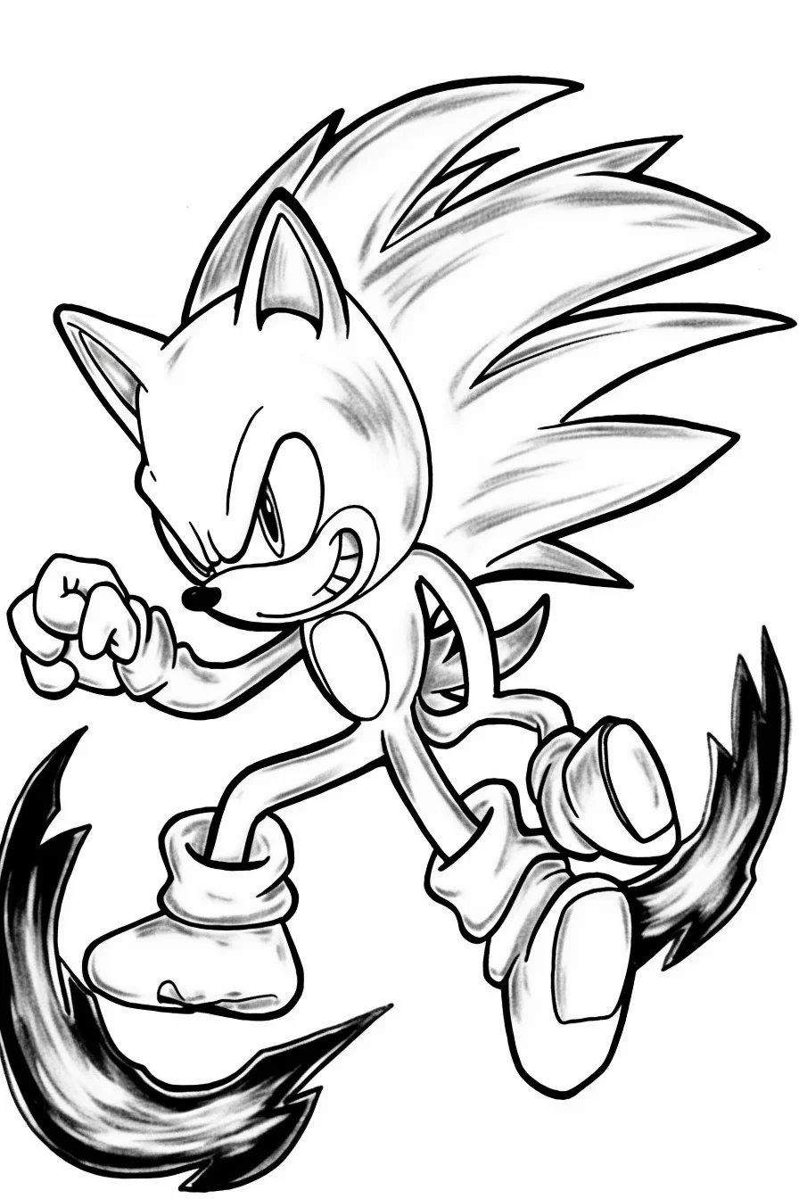 easy shadow sonic coloring pages