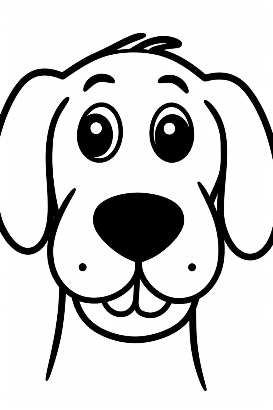 easy simple dog coloring pages