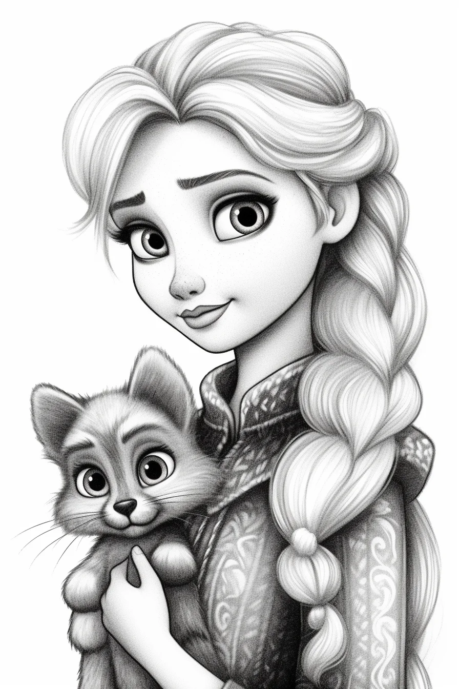 easy elsa coloring pages for kids