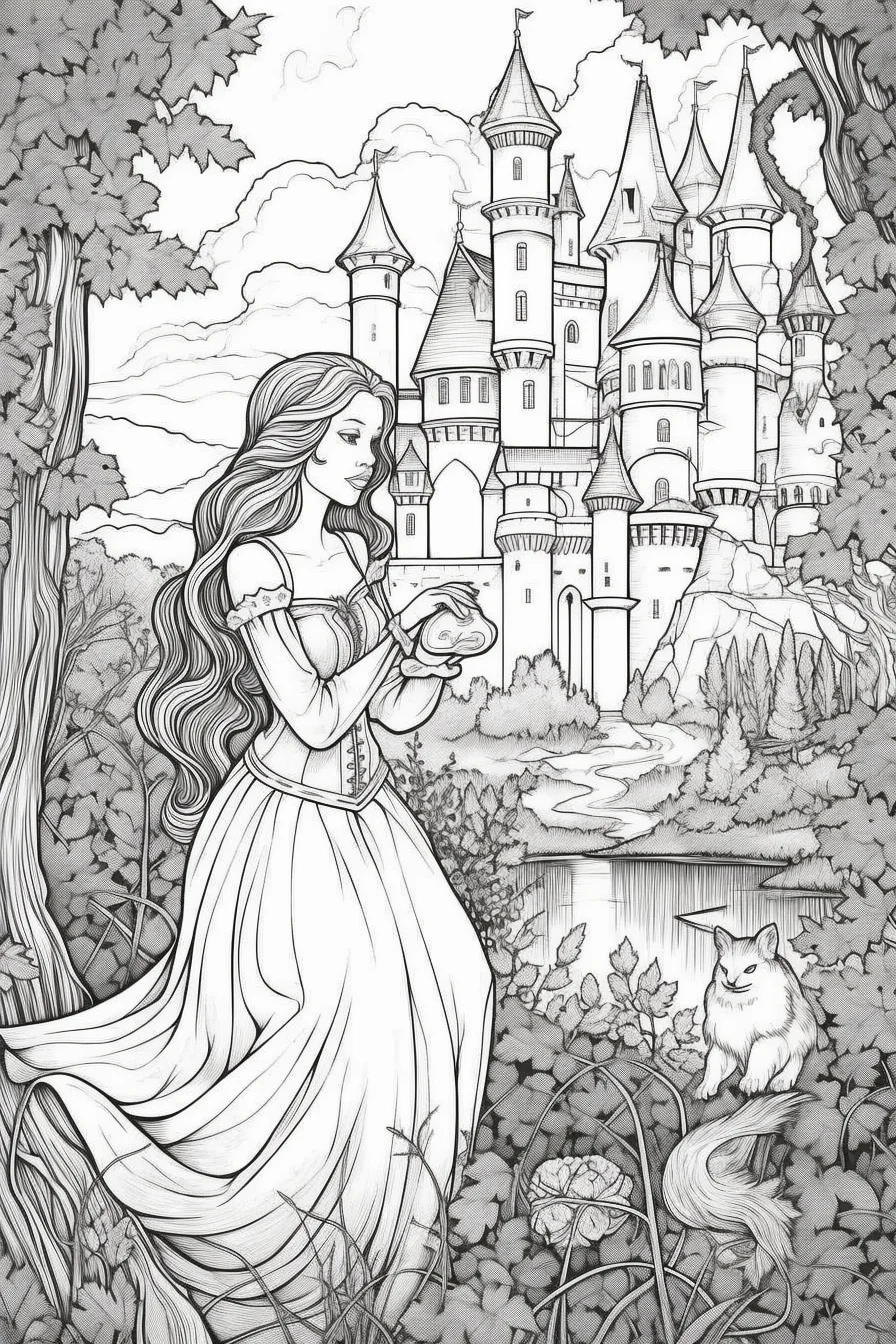 fairy tale coloring pages for kids