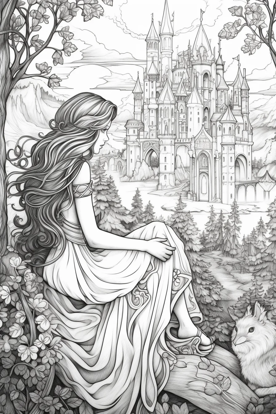 fairy tale coloring pages printable