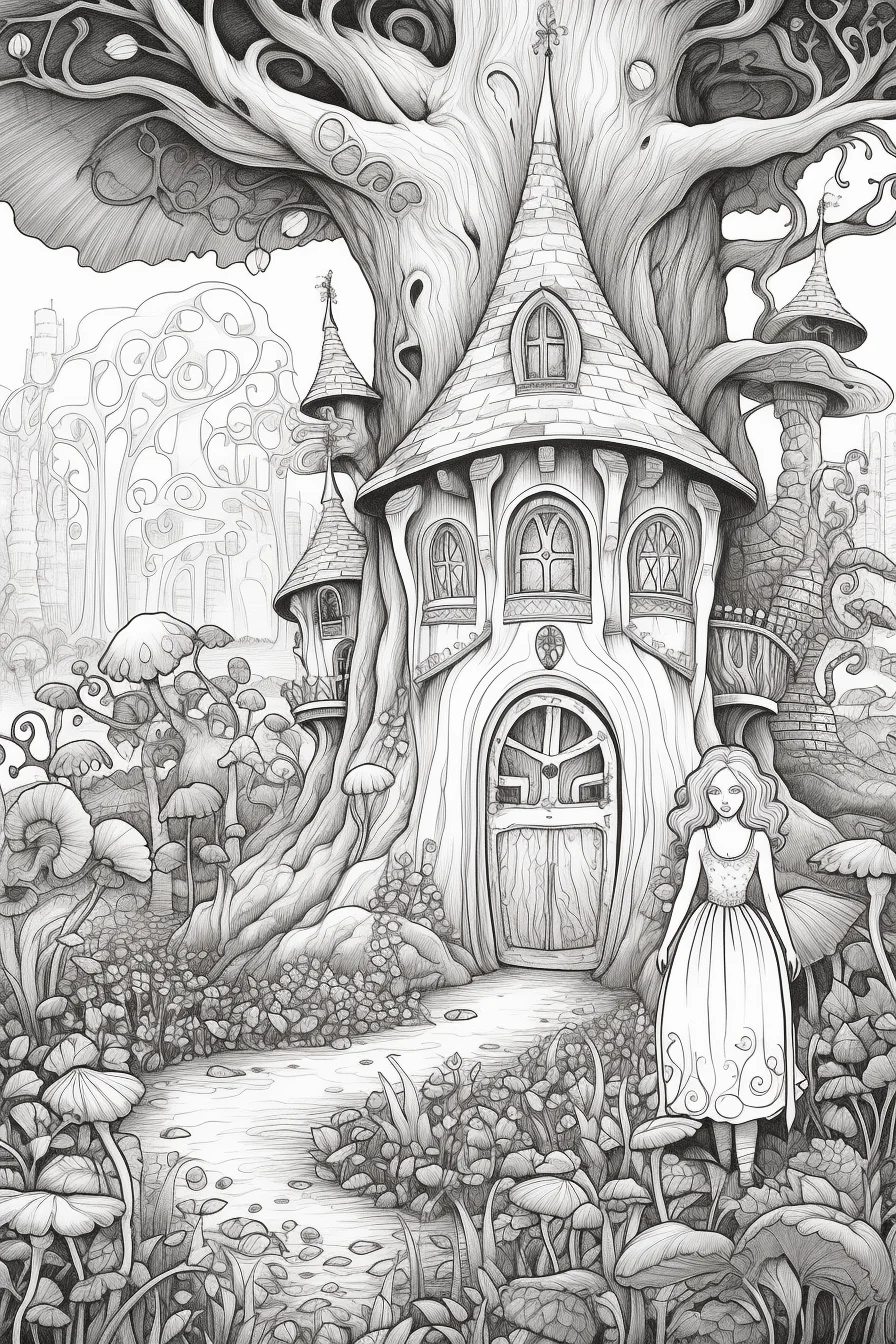 fairytale colouring pages printable