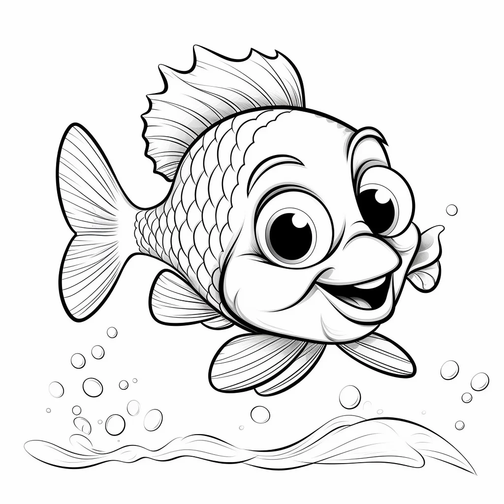 fish coloring pages for toddlers