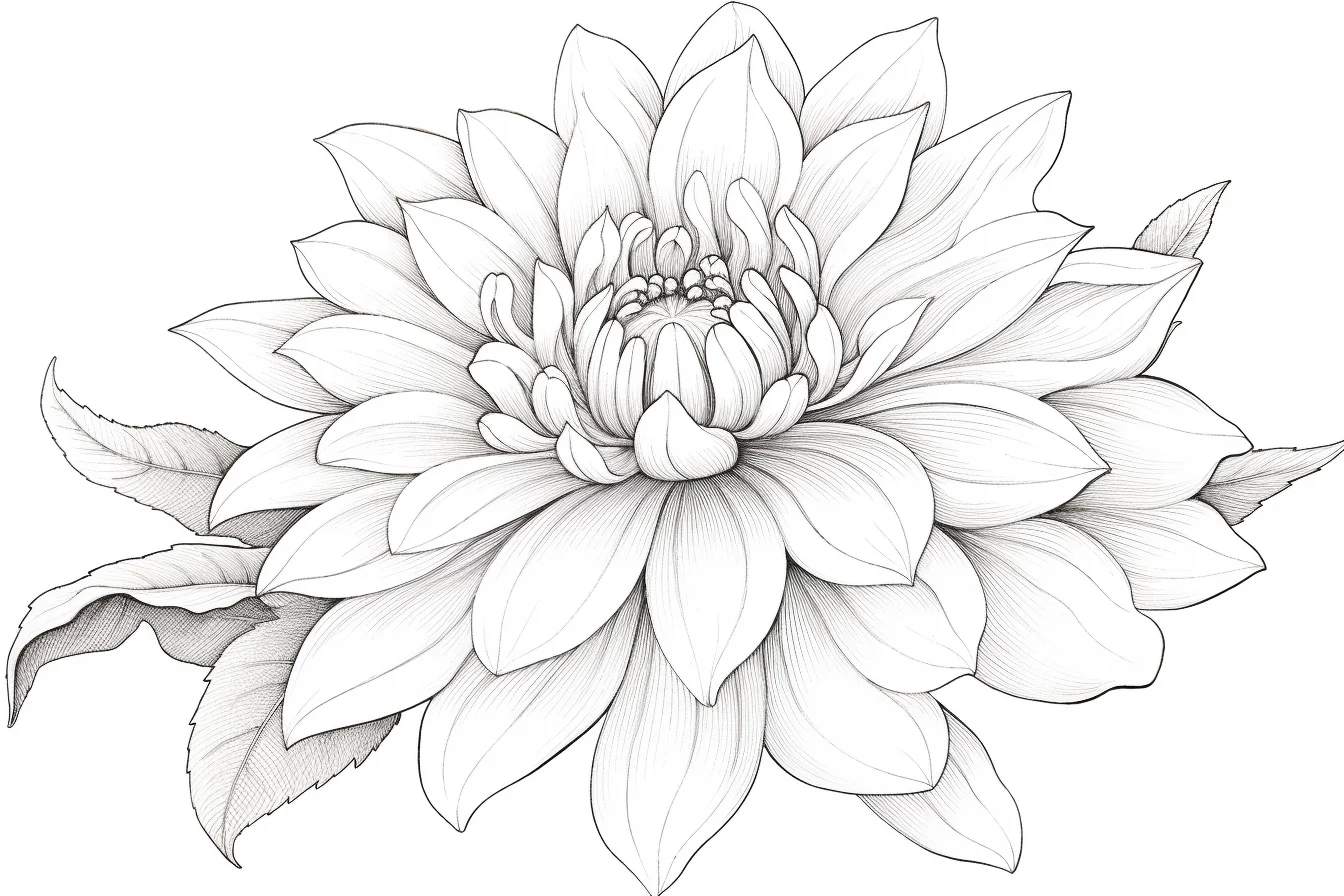 floral realistic flower coloring pages
