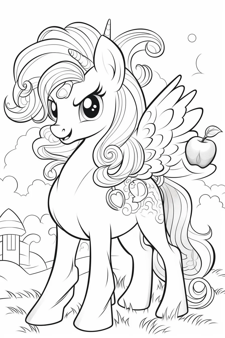 free coloring pages for kids my little pony