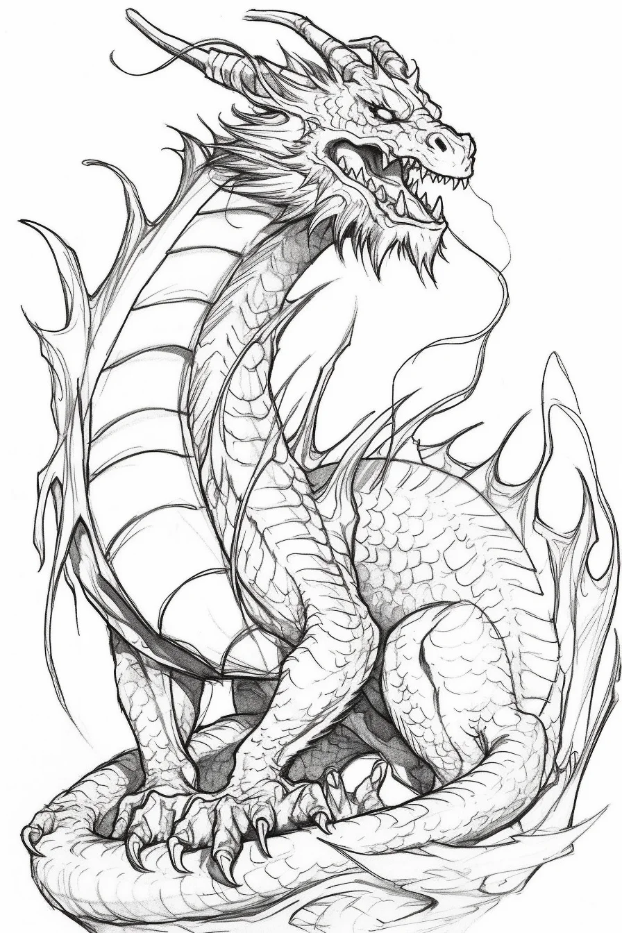 free dragon coloring pages for kids