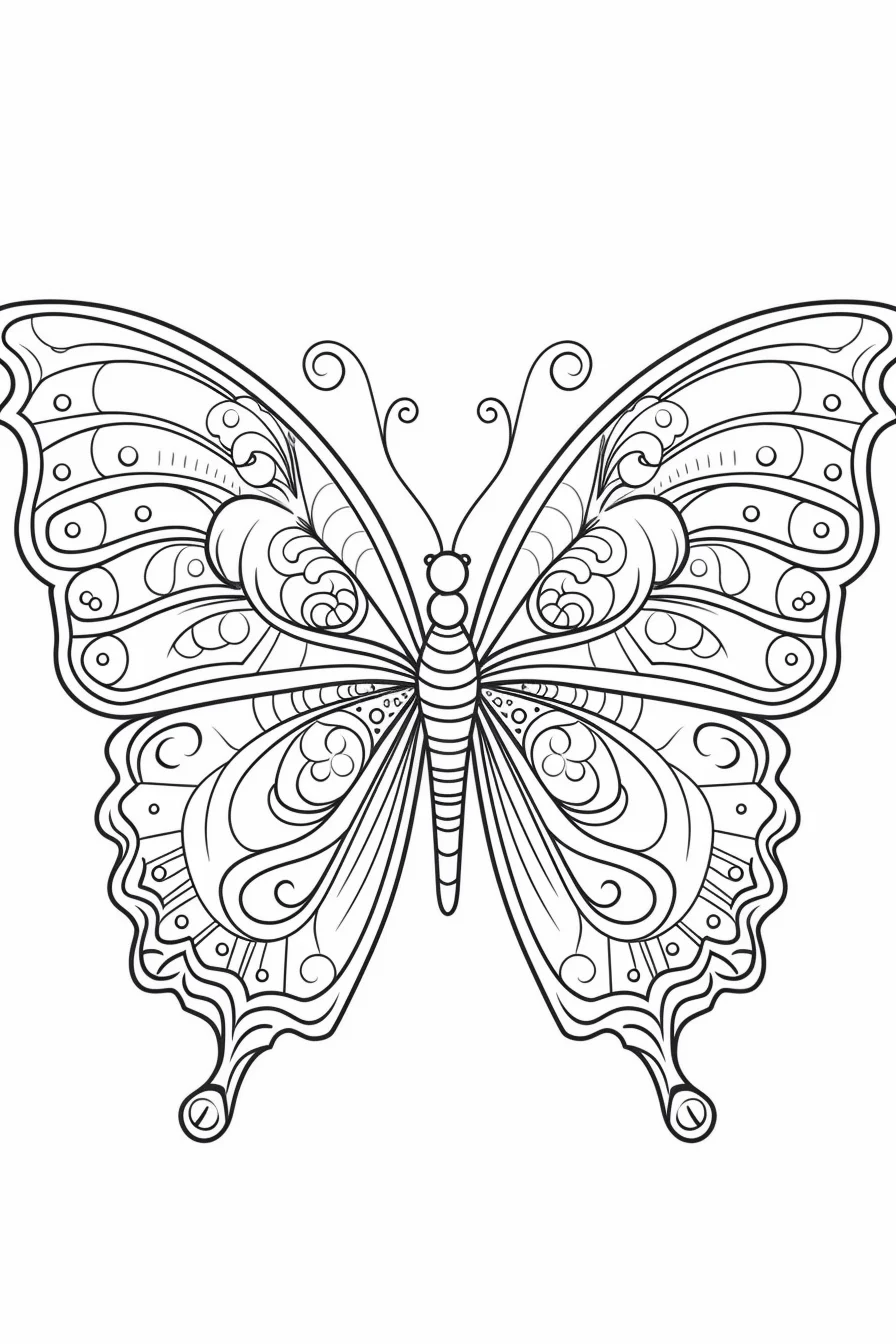 free full size butterfly coloring pages