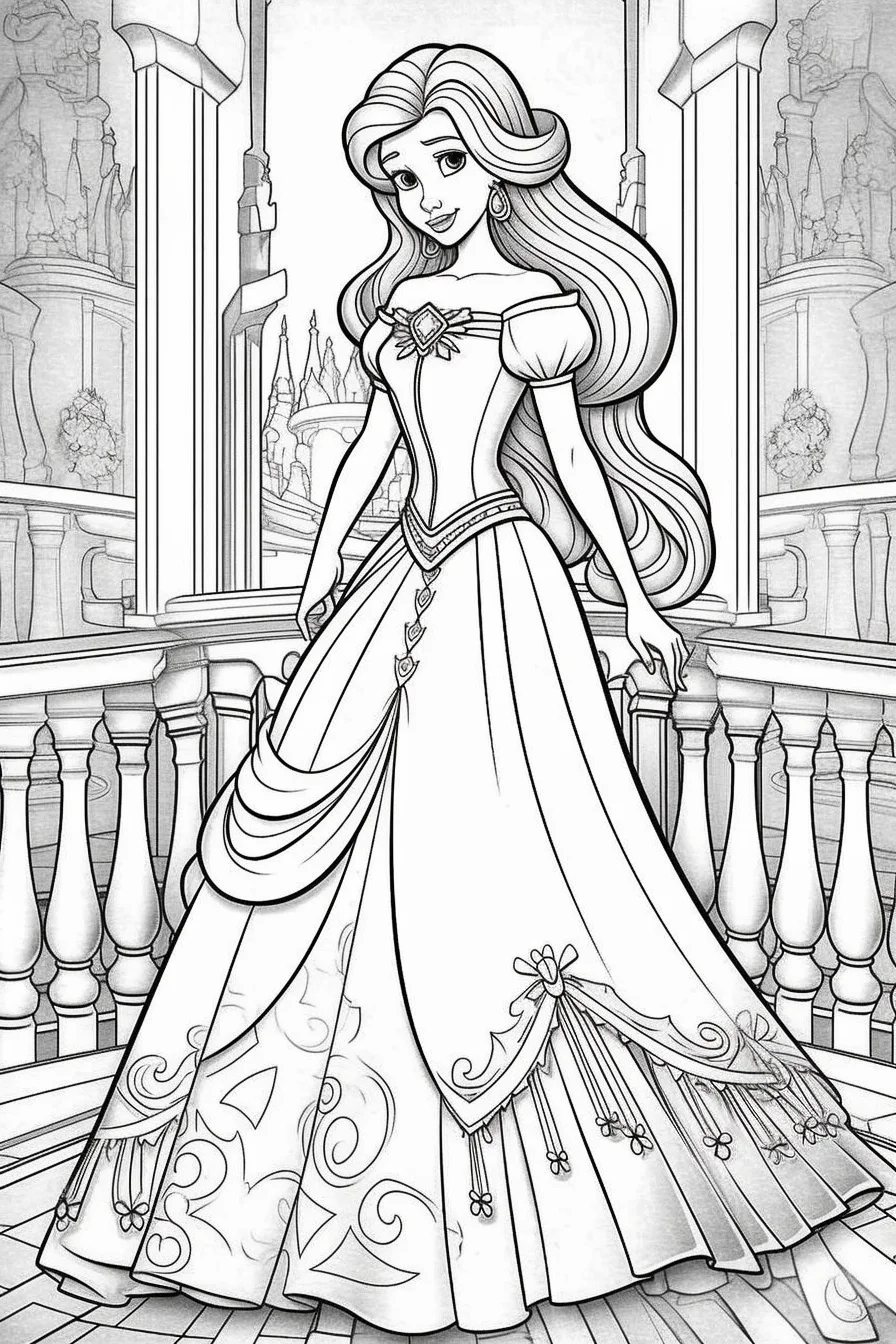 free princess coloring pages